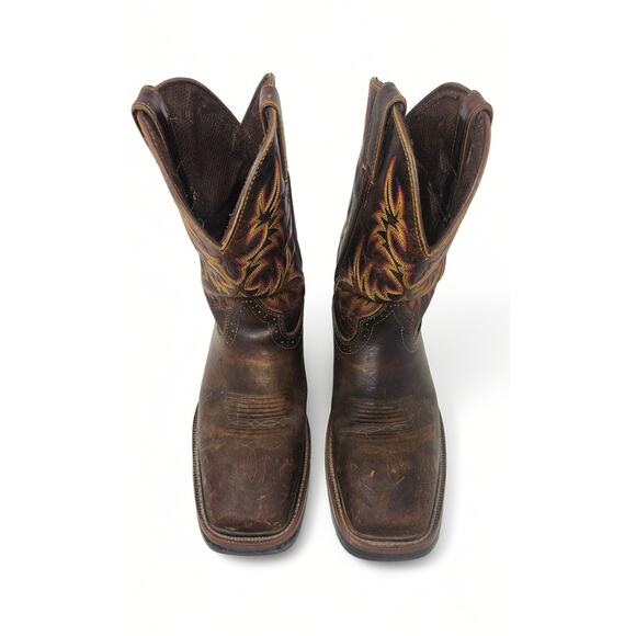 Justin Original Workboots Steel Toe Western Work Boots Mens 8D Brown WK4682 main image 9
